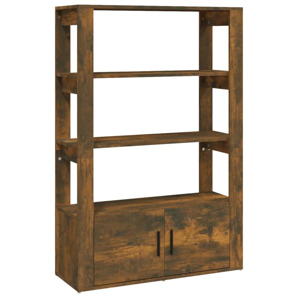 vidaXL Buffet Ch&ecirc;ne fum&eacute; 80x30x119,5 cm Bois d'ing&eacute;nierie