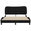 vidaXL Cadre de lit sans matelas Hvar noir 120x200 cm tissu