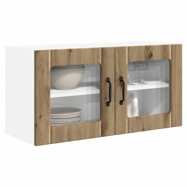 vidaXL Armoire de cuisine avec &eacute;tag&egrave;re Ch&ecirc;ne artisanal 80 x 31 x 40 cm