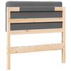 vidaXL T&ecirc;te de lit capitonn&eacute;e Marron et gris clair 100 cm Pin massif