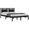 vidaXL Cadre de lit sans matelas noir 200x200 cm bois massif