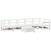 vidaXL Salon de jardin 7 pcs blanc bois de pin massif