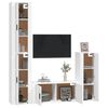 vidaXL Ensemble de meubles TV 4 pcs Blanc Bois d'ing&eacute;nierie