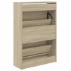 vidaXL Armoire &agrave; chaussures ch&ecirc;ne sonoma 60x21x87,5 cm bois ing&eacute;nierie