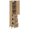 vidaXL Haut Armoire avec tiroir Ch&ecirc;ne artisanal 34,5 x 34 x 180 cm