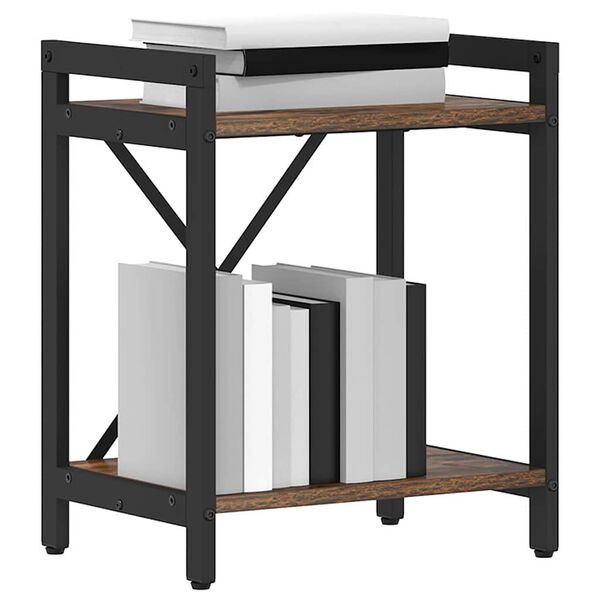 vidaXL &Eacute;tag&egrave;re Ch&ecirc;ne fum&eacute; 40 x 30 x 50 cm Bois d'ing&eacute;nierie