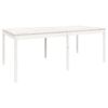 vidaXL Ensemble à manger de jardin 11 pcs blanc bois massif de pin