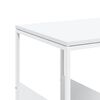 vidaXL Table d'appoint avec roues blanc 55x36x63,5cm bois d'ing&eacute;nierie