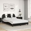 vidaXL Cadre de lit Viana sans matelas noir et blanc 120x200 cm similicuir