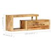 vidaXL Meuble TV 120x30x40 cm Bois massif de manguier