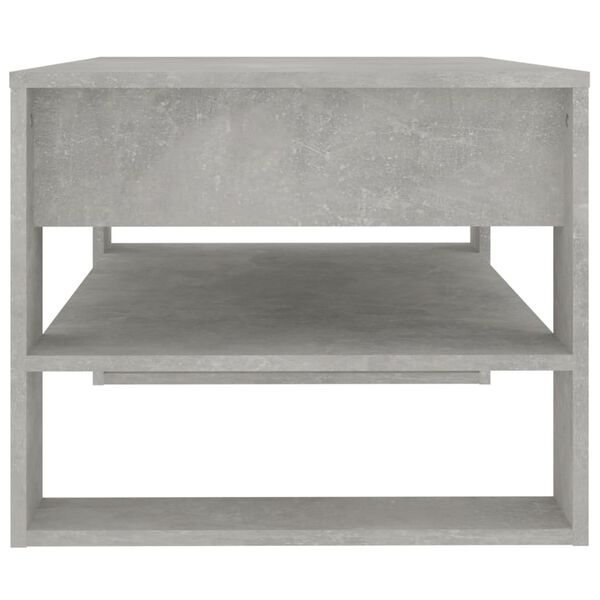 vidaXL Table basse Gris béton 102x55x45 cm Bois d'ingénierie