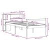 vidaXL Lit biblioth&egrave;que sans matelas 100x200 cm bois massif de pin