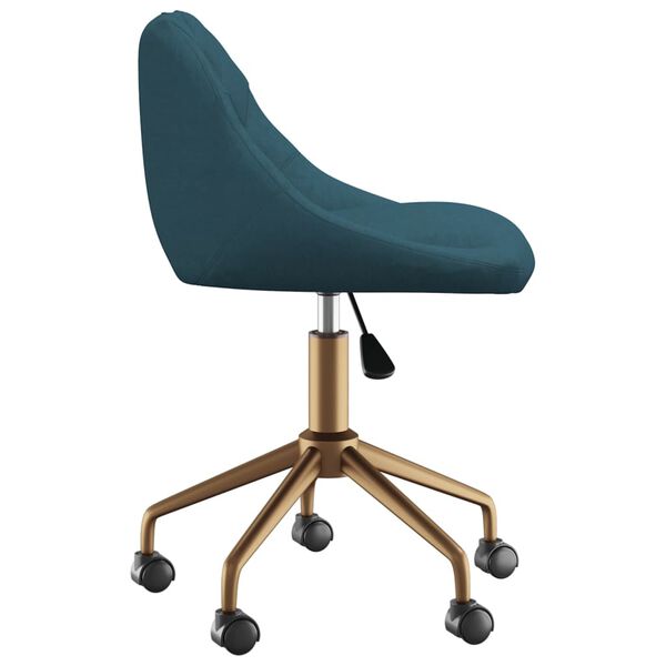 vidaXL Chaise pivotante de salle &agrave; manger Bleu Velours