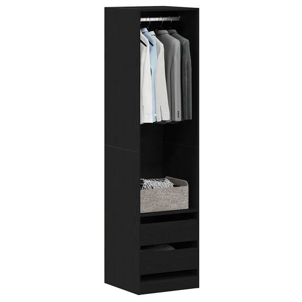 vidaXL Armoire Ch&ecirc;ne noir 50 x 50 x 200 cm Bois d'ing&eacute;nierie