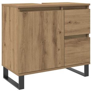 vidaXL Armoire de lavabo de salle de bain ch&ecirc;ne artisanal 65x33x60 cm