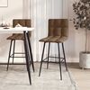 vidaXL Tabourets de bar lot de 2 marron fonc&eacute; similicuir