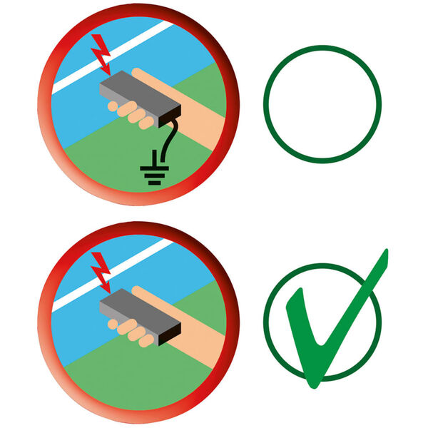 Kerbl Testeur de cl&ocirc;ture sans fil 8 000 V Rouge et noir 44669