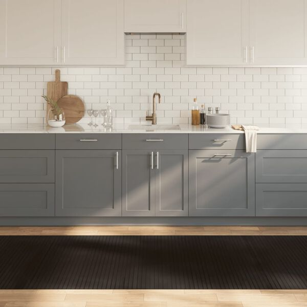 vidaXL Tapis rectangulaire marron fonc&eacute; 100x500 cm bambou