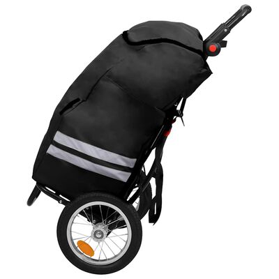 vidaXL Remorque de vélo noir et rouge 45 kg fer - La Poste