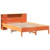vidaXL Lit biblioth&egrave;que sans matelas cire marron 135x190 cm pin massif