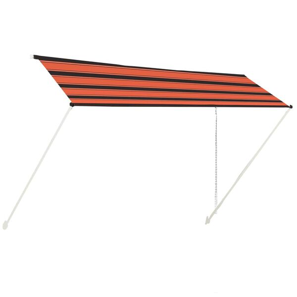 vidaXL Auvent r&eacute;tractable 400x150 cm Orange et marron
