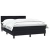 vidaXL Sommier &agrave; lattes de lit avec matelas noir 140x210 cm velours