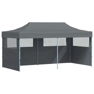 vidaXL Tente de r&eacute;ception pliable avec parois 3x6 m anthracite