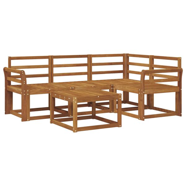 vidaXL Ensemble de canap&eacute;s d'ext&eacute;rieur 5 pcs Naturel