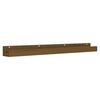 vidaXL &Eacute;tag&egrave;res murales 2pcs Marron miel 110x12x9cm Bois de pin massif