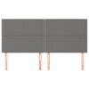 vidaXL T&ecirc;te de lit Gris fonc&eacute; 200x5x118/128 cm Tissu