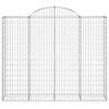 vidaXL Paniers à gabions arqués 8 pcs 200x50x160/180 cm Fer galvanisé