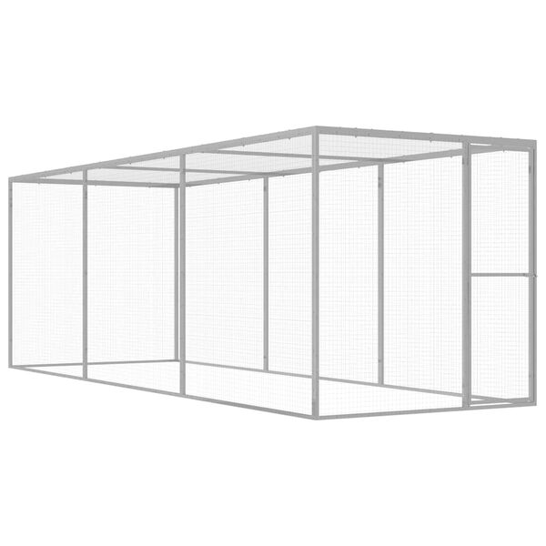 vidaXL Cage pour chat 4,5x1,5x1,5 m Acier galvanis&eacute;