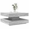 vidaXL Table basse rotative &agrave; 360 degr&eacute;s sonoma gris 70x70x34,5 cm