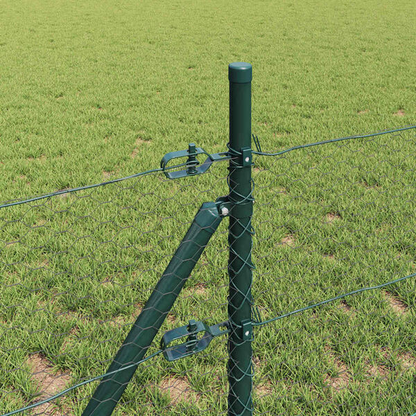 vidaXL Poteau de cl&ocirc;ture. Gris 100 x 0,6 m (maille de 25 mm)