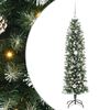 vidaXL Arbre de No&euml;l artificiel slim avec 150 LED Vert et blanc 150 cm