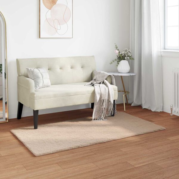 vidaXL Tapis en Fourrure Synth&eacute;tique de Lapin Olite Taupe 60 x 110 cm