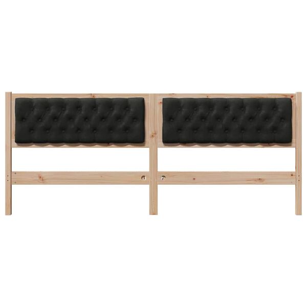 vidaXL T&ecirc;te de lit Autre Marron et noir 200 cm Bois massif en pin