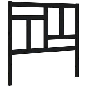 vidaXL T&ecirc;te de lit Noir 95,5x4x100 cm Bois massif de pin