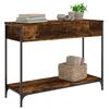 vidaXL Table console ch&ecirc;ne fum&eacute; 100x34,5x75 cm bois d'ing&eacute;nierie