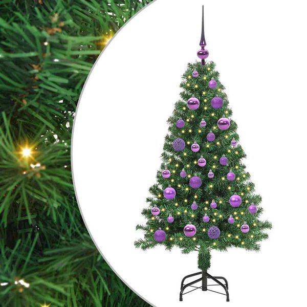 vidaXL Sapin de No&euml;l artificiel Vert 120 cm PVC, Acier et Plastique