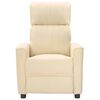 vidaXL Fauteuil de massage Crème Tissu