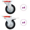 vidaXL 8 pcs Roulettes pivotantes 100 mm