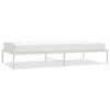 vidaXL Cadre de lit m&eacute;tal sans matelas blanc 100x200 cm