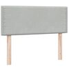 vidaXL Sommier &agrave; lattes de lit et matelas et LED gris clair 120x220cm velours