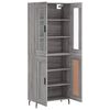 vidaXL Buffet haut Sonoma gris 69,5x34x180 cm Bois d'ing&eacute;nierie