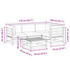 vidaXL Salon de jardin 5 pcs avec coussins bois de pin impr&eacute;gn&eacute;
