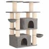 vidaXL Arbre &agrave; chat avec poteaux &agrave; griffer en sisal 2 pc Gris clair