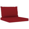 vidaXL Salon de jardin 6 pcs avec coussins rouge bordeaux