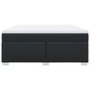 vidaXL Sommier &agrave; lattes de lit avec matelas Noir 180x200 cm Similicuir