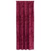 vidaXL Rideaux en velours 2 pcs Rouge bordeaux 245 x 140 cm Velours